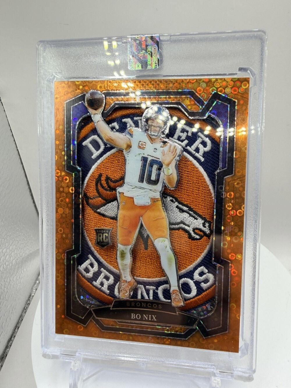 Art Card Rookie Bo Nix With Broncos Patch Mayer By Mayflower Custom Cards